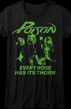 Womens Every Rose Has Its Thorn Poison Shirt