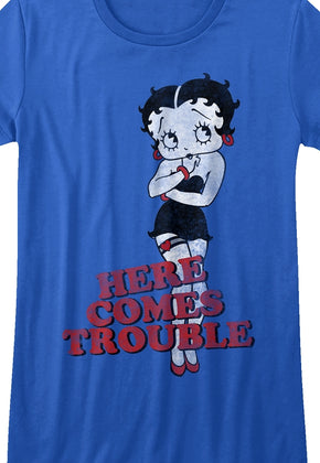 Womens Here Comes Trouble Betty Boop Shirt