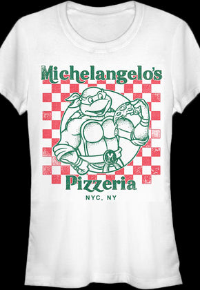 Ladies Michelangelo's Pizzeria Teenage Mutant Ninja Turtles Shirt