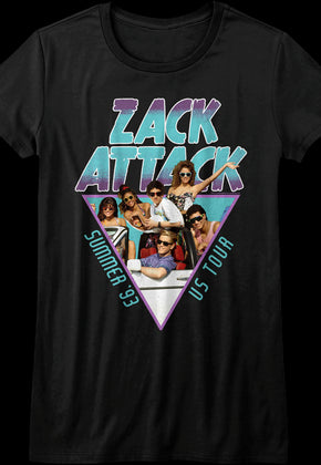 Ladies Zack Attack Summer Tour Saved By The Bell Shirt