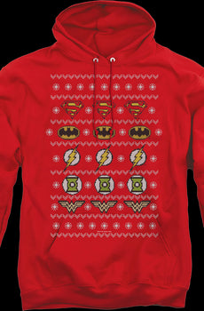Justice League Ugly Faux Knit DC Comics Hoodie
