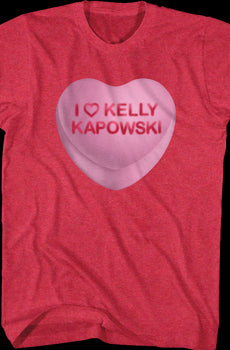 Kelly Kapowski Candy Heart Saved By The Bell T-Shirt
