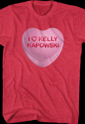 Kelly Kapowski Candy Heart Saved By The Bell T-Shirt