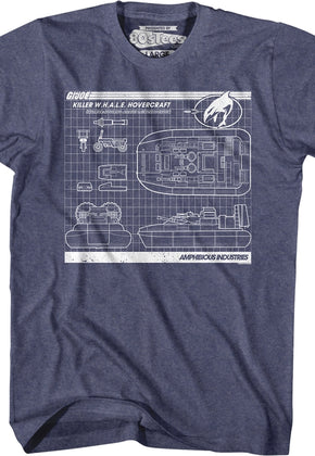 Killer WHALE Hovercraft Blueprints GI Joe T-Shirt