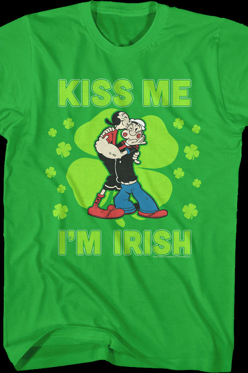 Kiss Me I'm Irish Popeye T-Shirtmain product image