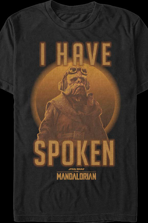 Kuiil I Have Spoken The Mandalorian Star Wars T-Shirtmain product image