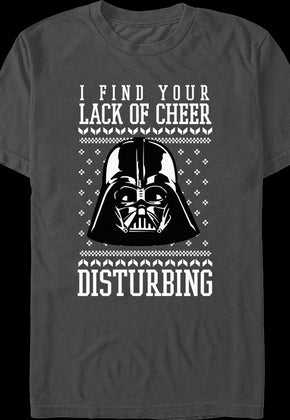 Lack Of Cheer Faux Ugly Christmas Sweater Star Wars T-Shirt
