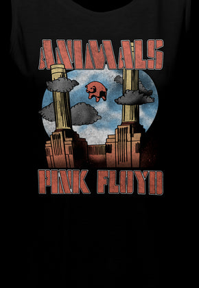 Ladies Animals Pink Floyd Muscle Tank Top