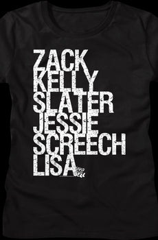 Womens Bayside Students Names Saved By The Bell Shirt