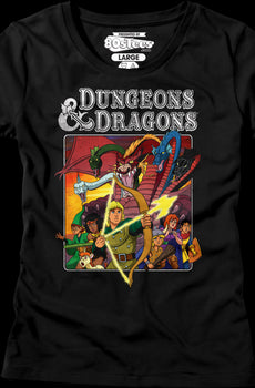 Womens Cartoon Characters Dungeons & Dragons Shirt