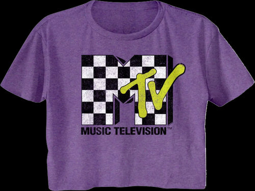 Ladies Checkerboard Logo MTV Crop Topmain product image