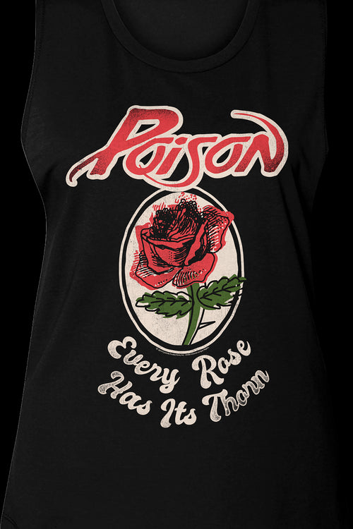 Ladies Every Rose Has Its Thorn Poison Muscle Tank Topmain product image