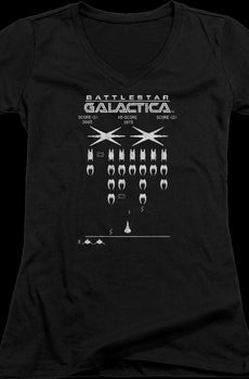 Ladies Invaders Battlestar Galactica V-Neck Shirt