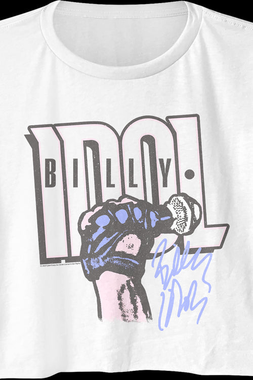 Ladies Logo And Autograph Billy Idol Crop Topmain product image