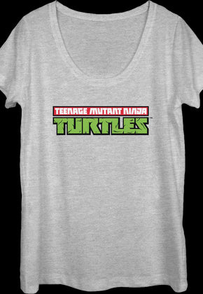 Ladies Logo Teenage Mutant Ninja Turtles Scoopneck Shirt