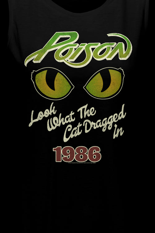 Ladies Look What The Cat Dragged In Poison Muscle Tank Topmain product image