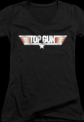 Ladies Movie Logo Top Gun V-Neck Shirt