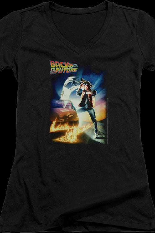 Ladies Movie Poster Back To The Future V-Neck Shirtmain product image