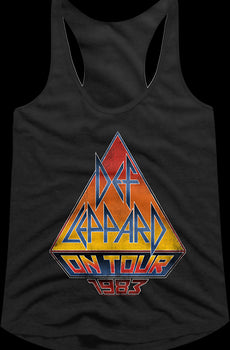 Ladies On Tour 1983 Def Leppard Racerback Tank Top