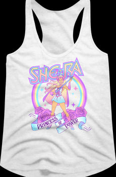 Ladies Rainbow She-Ra Masters of the Universe Racerback Tank Top