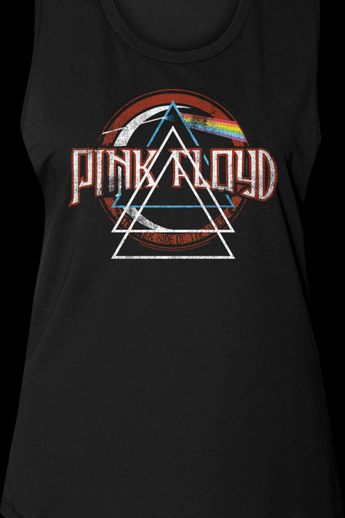 Ladies Repeated Prism Dark Side of the Moon Pink Floyd Muscle Tank Topmain product image