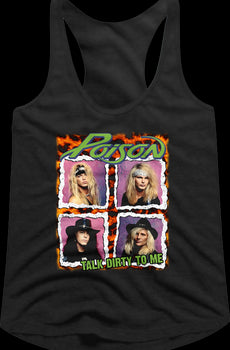 Ladies Talk Dirty To Me Poison Racerback Tank Top