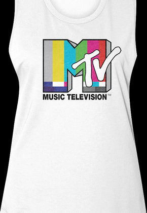 Ladies Test Pattern Logo MTV Muscle Tank Top