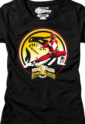 Womens Tyrannosaurus Power Coin Mighty Morphin Power Rangers Shirt