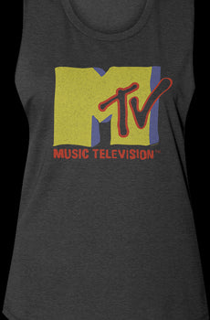 Ladies Vintage Logo MTV Muscle Tank Top