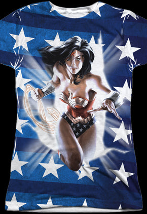 Ladies Wonder Woman Stars Shirt