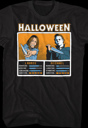 Laurie And Michael Knives Out Video Game Halloween T-Shirt