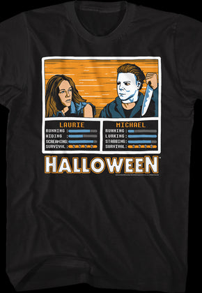 Laurie vs Michael Video Game Halloween T-Shirt