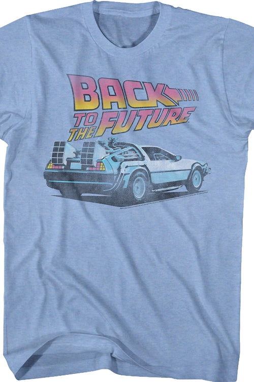 Light Blue DeLorean Back To The Future T-Shirtmain product image