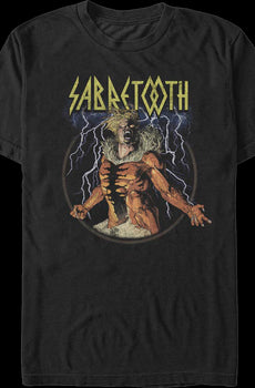 Lightning Storm Sabretooth X-Men T-Shirt