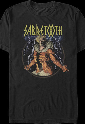 Lightning Storm Sabretooth X-Men T-Shirt