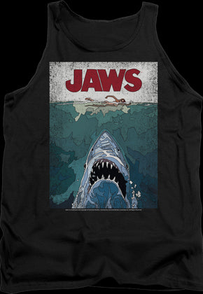 Lined Poster Jaws Tank Top