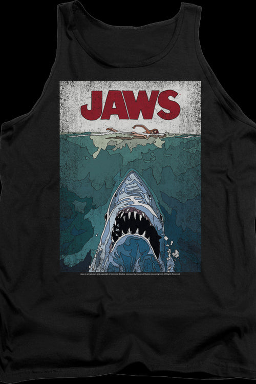 Lined Poster Jaws Tank Topmain product image