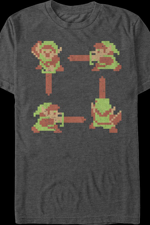 Link 8-Bit Action Poses Legend of Zelda T-Shirtmain product image