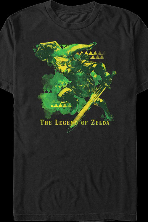 Link Action Pose Legend of Zelda Nintendo T-Shirtmain product image