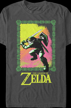 Link Hylian Action Pose Legend of Zelda Nintendo T-Shirt