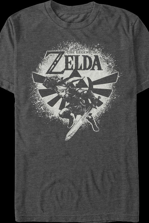 Link Paint Splatter Pose Legend of Zelda T-Shirtmain product image