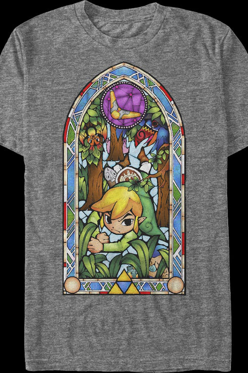 Link Stained Glass Window Legend of Zelda T-Shirtmain product image