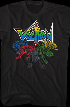 Lions Outlined Voltron T-Shirt