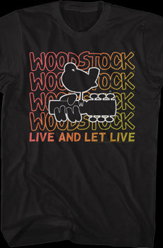 Live And Let Live Woodstock T-Shirt