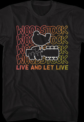 Live And Let Live Woodstock T-Shirt