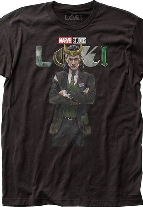 Loki and Logo Marvel Comics T-Shirt