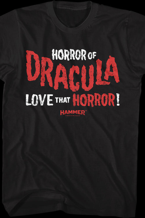 Love That Horror Hammer Films T-Shirtmain product image