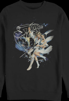 Luke And Leia Swing Into Action Star Wars Sweatshirt