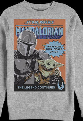 Mandalorian Legend Continues Comic Book Cover Star Wars Sweatshirt
