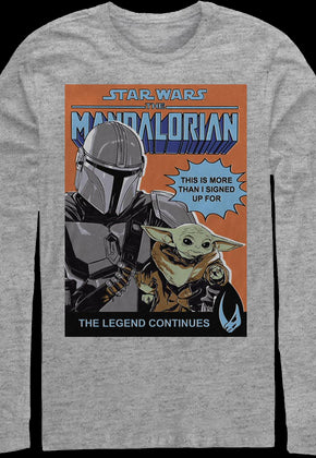 Mandalorian Legend Continues Comic Cover Star Wars Long Sleeve Shirt